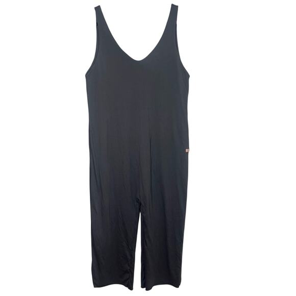 LUNYA V-Neck Organic Pima Cotton Sleeveless Jumpsuit Romper Gray Sz Medium - Picture 2 of 10